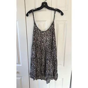 American Eagle Floral Trapeze Swing Mini Dress